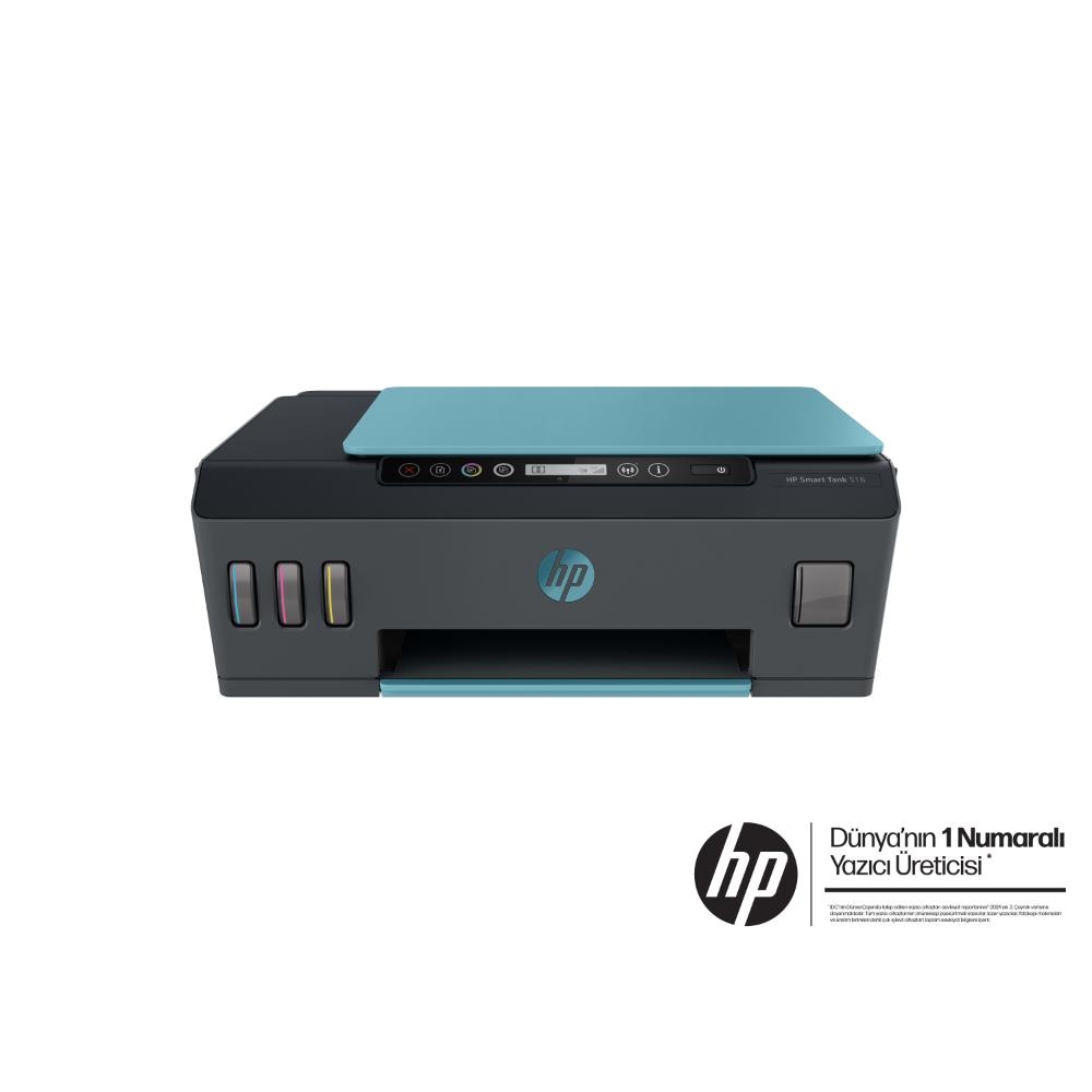 HP Smart Tank 516 3YW70A Wi-Fi + Tarayıcı + Fotokopi Renkli Çok Fonksiyonlu Tanklı Mürekkep Püskürtmeli Yazıcı